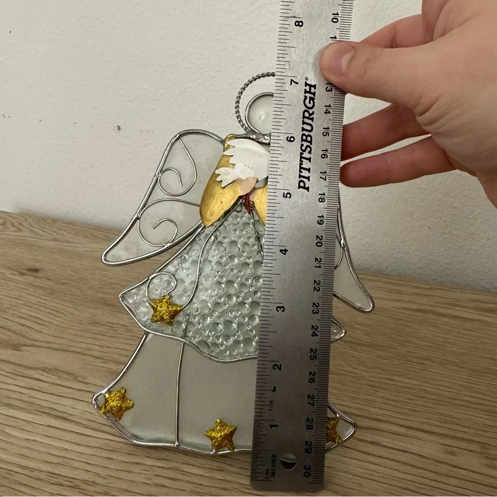 International Silver Co Stained Glass‎ Angel Bird Candle Holder Christmas Dove
